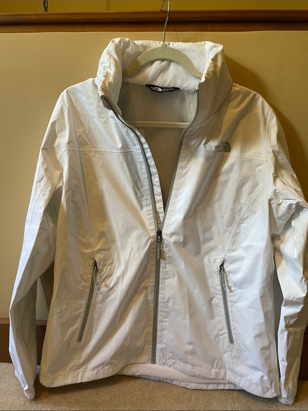 The North Face women’s  Dry Vent White Waterproof Rain Jacket